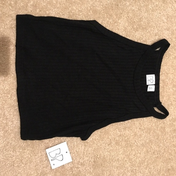💜 2 for $12 High Neck Crop Top Ribbed Tank Size L - Picture 6 of 8